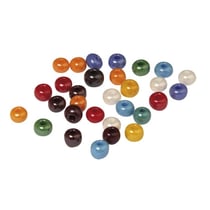 Perles en verre opaques - 8.7mm - couleurs assorties