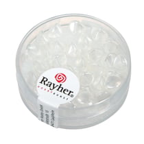 Perles verre triangle 7mm - blanc