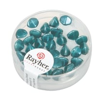 Perles verre triangle 7 mm - turquoise
