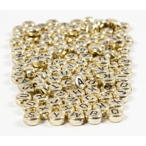 Sachet de 200 perles alphabet - Or