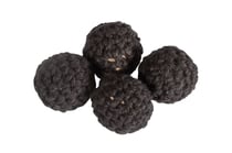 Lot de 4 perles en crochet - 16 mm - Noir 