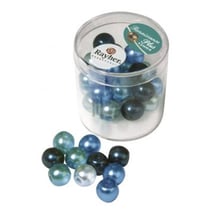 Perles Renaissance 10mm - Mix bleu