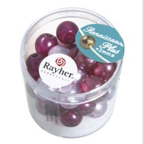 Perles Renaissance 10mm - Mix bordeaux