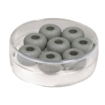 PERLES SOIE GT TROU GRI 11X4mm TROU 4MM D, 8PCS