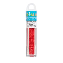 Perles Toho 11/0 - Tube de 3 g - Color 45AF Opaque Matte rouge - Créalia