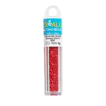 Perles Toho 11/0 - Tube de 3 g - Color 45F Opaque Matte rouge - Créalia