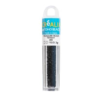 Perles Toho 11/0 - Tube de 3 g - Color 49 Opaque noir - Créalia