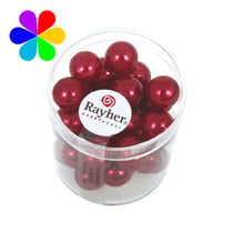 Perles verre Renaissance - rouge 10mm