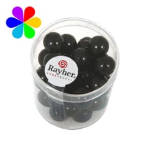 Perles verre Renaissance - noir 10mm