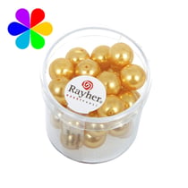 Perles verre Renaissance - jaune soleil 10mm