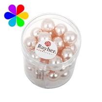 Perles verre Renaissance - rose 10mm