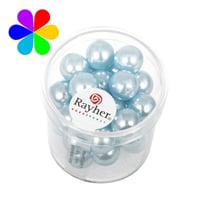 Perles verre Renaissance - bleu clair 10mm
