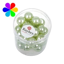 Perles verre Renaissance - vert tilleul 10mm