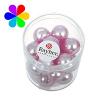 Perles verre Renaissance - orchidée 12mm