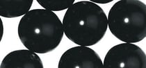Perles de verre Renaissance noires x 45 perles 6 mm