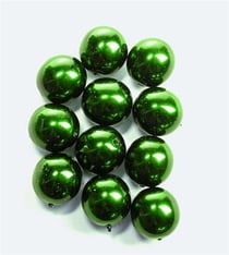 Perles en verre Renaissance - 6mm - émeraude