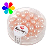 Perles verre Renaissance - rose 6mm
