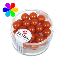 Perles verre Renaissance - orange 8mm