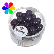 Perles verre Renaissance - prune 