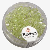 Facette Verre Vert Ab 4Mm Perles Verre Transp Olive 4Mm