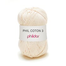 Phil Coton 3 Écru - Phildar - Pelote de fil à tricoter
