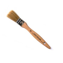 Pinceau plat soie manche bois - largeur 30mm - Cerf Dellier
