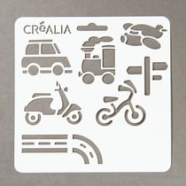 Planche pochoirs Transports et route - Créalia