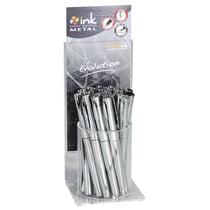 1 stylo plume - Bleu - Plumink métal Évolution - Plume moyenne - Ink - Coloris assortis