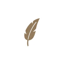 Plume allongée 21 x 7 cm - Support à décorer en medium - Gomille