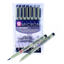 Set de stylos - Pigma Micron - Noir - Sakura