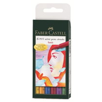 6 feutres PITT - artist pen - couleurs de base 