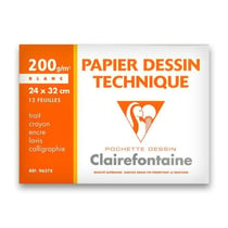 Dessin Technique pochette 12F A4 160g. - Clairefontaine
