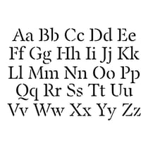 Pochoir alpha arial - 10 x 15 cm
