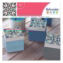 Pochoir carreau de ciment 3 - 15 x 15 cm