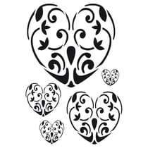 Pochoir coeurs - 42x30 cm