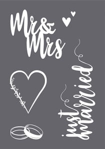 Pochoir mariage - A4