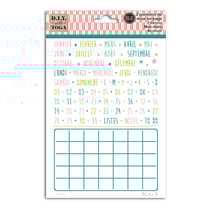 2 pochoirs bullet journal - Motif mois de l'année/jour de la semaine