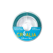 Cordon polyester tissé 0,8 mm x 10 m Créalia - Vert Lagon