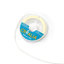 Cordon polyester tissé 1 mm x 7 m Créalia - Blanc
