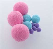 Lot de 12 Pompons ronds - Cool