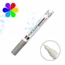 Feutre pour porcelaine & verre - 1-2mm - blanc