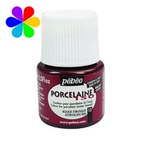 Peinture porcelaine Pébéo Porcelaine 150 - Rouge étrusque 12 - 45 ml