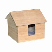Porte-papier maison bois