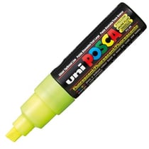 Marqueur Posca - Pointe large - Jaune fluo - PC8K