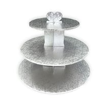 Présentoir cupcakes rond - argent - Gatodéco