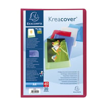 Protège-documents - 21x29,7 cm - 40 vues - Chromaline - Rouge - Exacompta