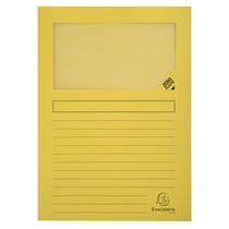 Lot de 25 chemises à fenêtre A4 - Forever - Carton recyclé - Exacompta - Jaune