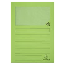 Lot de 25 chemises à fenêtre A4 - Forever - Carton recyclé - Exacompta - Vert clair