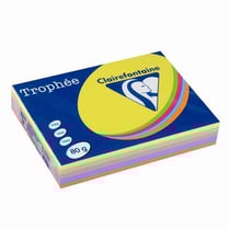 Ramette de papier - 500 feuilles A4 21 x 29.7 cm - 80 g/m² - Trophée - Clairefontaine - 5 couleurs intensives