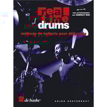 Arjen oosterhout : real time drums 1 (f) - recueil + cd - methode de batterie pour debutants